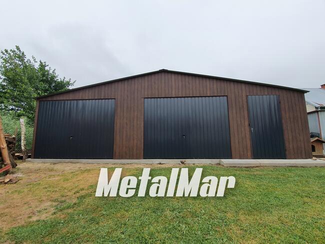 Garaż hala dwustanowiskowy brama drzwi profil kratownica