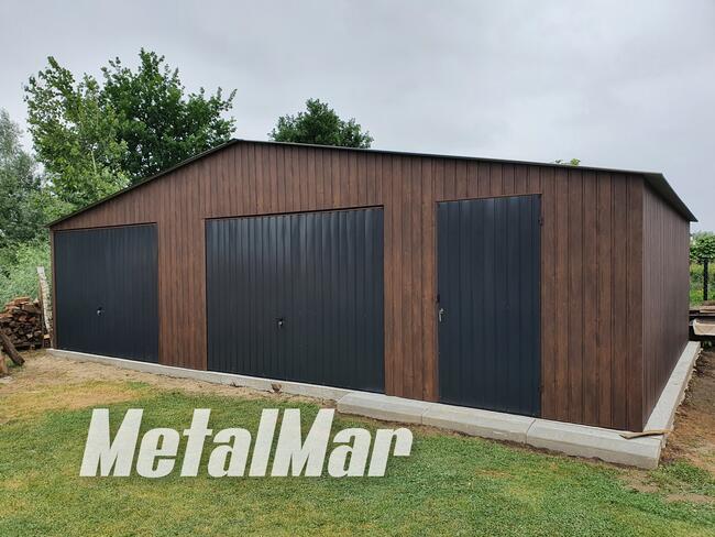 Garaż hala dwustanowiskowy brama drzwi profil kratownica