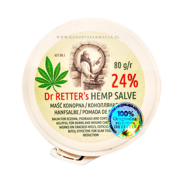 Maść z olejem konopnym na łuszczycę 24% Dr. Retter -