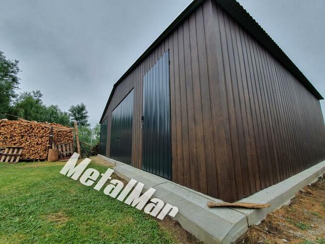 Garaż hala dwustanowiskowy brama drzwi profil kratownica