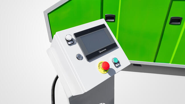 Belownica prasa pozioma kanałowa półautomatyczna HSAB400