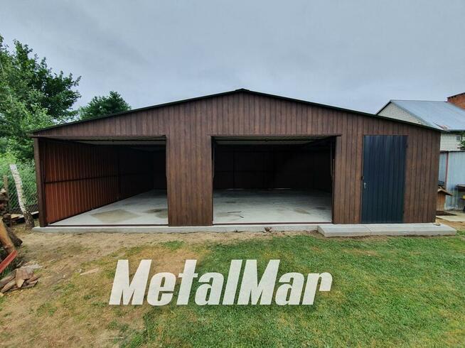 Garaż hala dwustanowiskowy brama drzwi profil kratownica