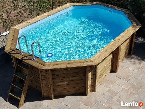 Basen ogrodowy drewniany 6,57x4,07xH.1,2m BAS748OSPI+ SZA