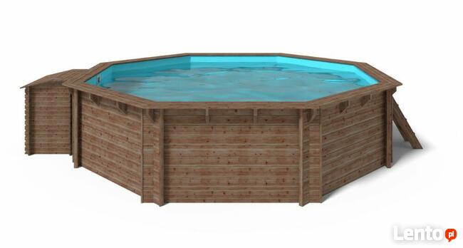 Basen ogrodowy drewniany 5,37mx5,37mx H.1,31 BAS90OSP+ SZA