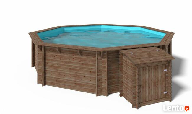 Basen ogrodowy drewniany 5,37mx5,37mx H.1,31 BAS90OSP+ SZA