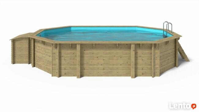 Basen ogrodowy drewniany 6,57x4,07xH.1,2m BAS748OSPI+ SZA