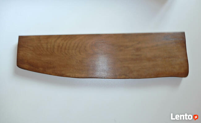 dębowa półka, stylowa, artystyczna live edge