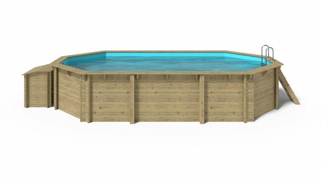 Basen ogrodowy drewniany 7,57x4,07xH.1,31m BAS745OSPI+ SZA