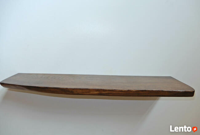 dębowa półka, stylowa, artystyczna live edge