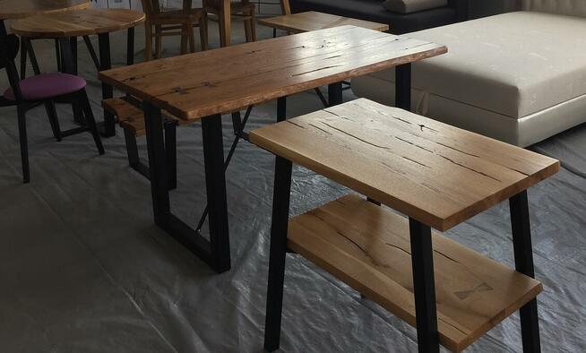 Stelaż pod umywalkę dąb lity loft design