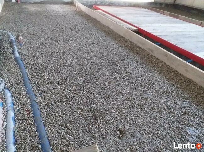 Styrobeton izolacje podłogowe pod posadzkę betonową