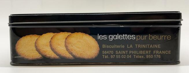 Stara francuska puszka po ciastkach La Trinitaine