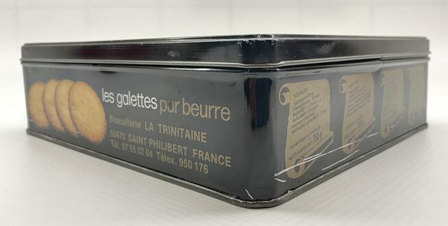 Stara francuska puszka po ciastkach La Trinitaine