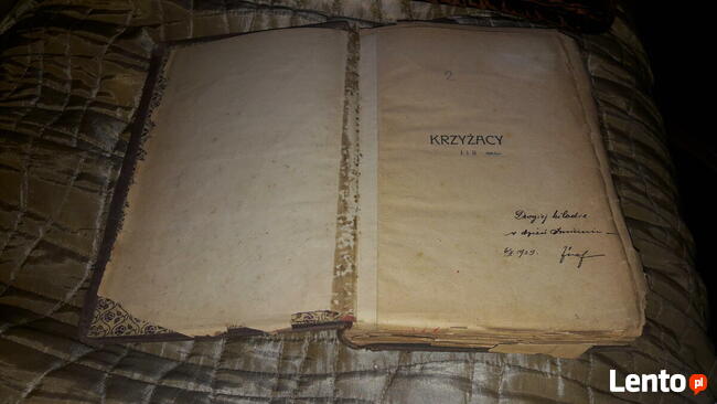 Stara książka 1929r. 4 tomy Krzyżacy