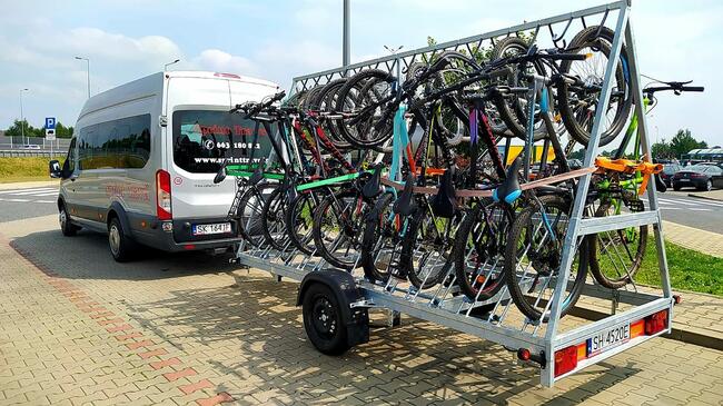 Wynajem, przyczepa rowerowa, transport rowerów Katowice