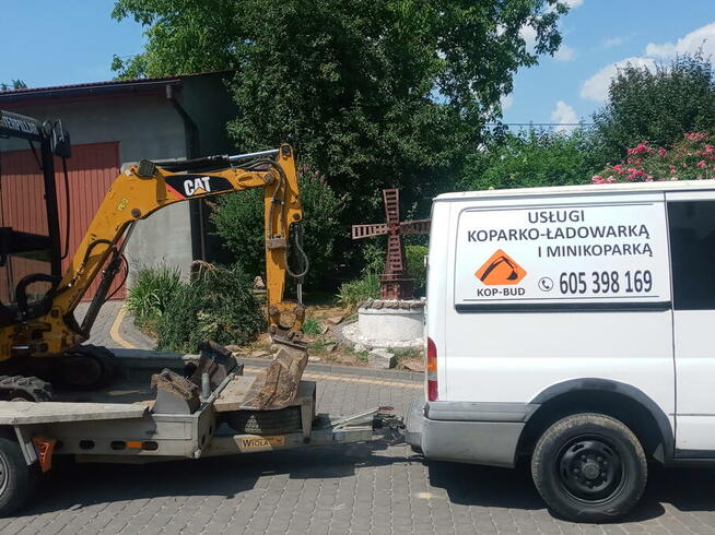 Usługi koparko-ładowarką oraz minikoparką. Kraków i okolice.
