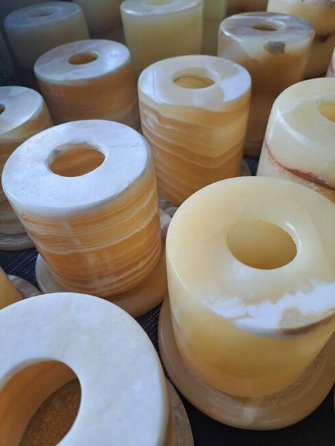 Świecznik Lampion z Alabastru Rękodzieło z Egiptu Nowe!