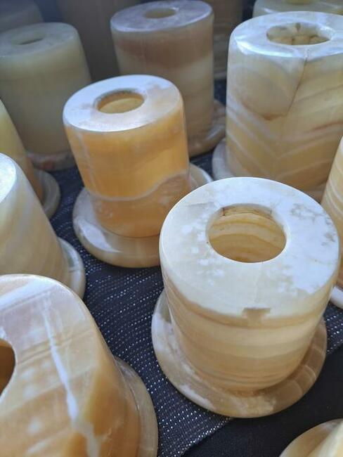 Świecznik Lampion z Alabastru Rękodzieło z Egiptu Nowe!