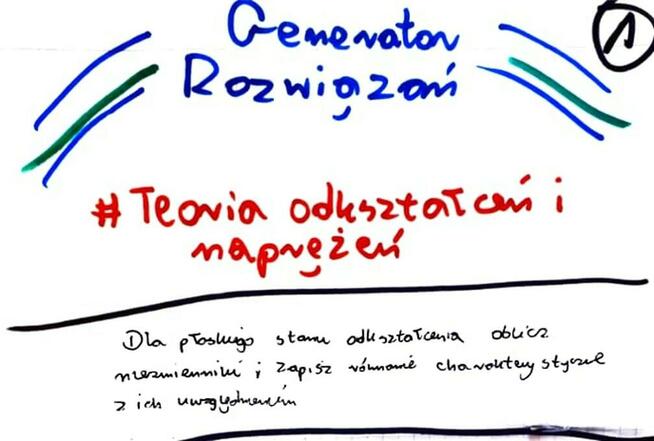 Płaski stan odkształcenia, Niezmienniki - Zestaw rozwiązań