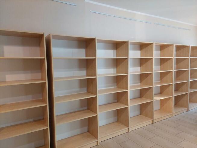 Meble sklepowe - kompletny zestaw (regały, lady, stoły ekspo