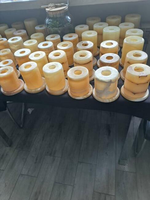 Świecznik Lampion z Alabastru Rękodzieło z Egiptu Nowe!