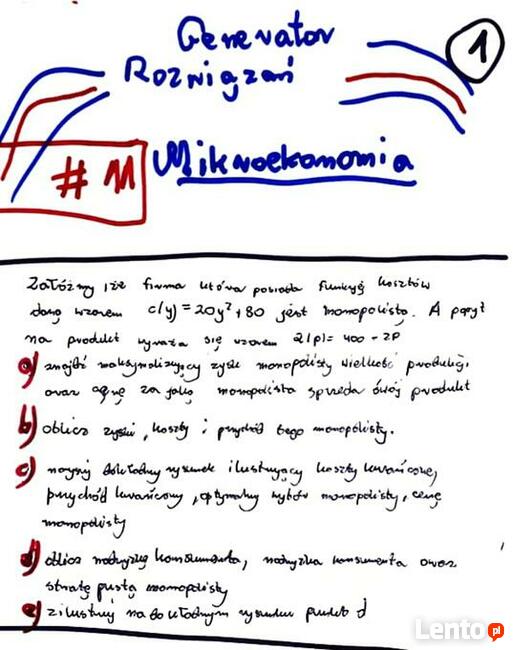 Funkcja użyteczności, kosztów - Zestaw rozwiązań.