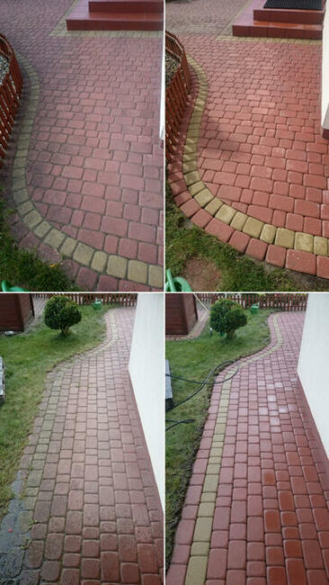 Mycie kostki brukowej granitowej-Mycie elewacji