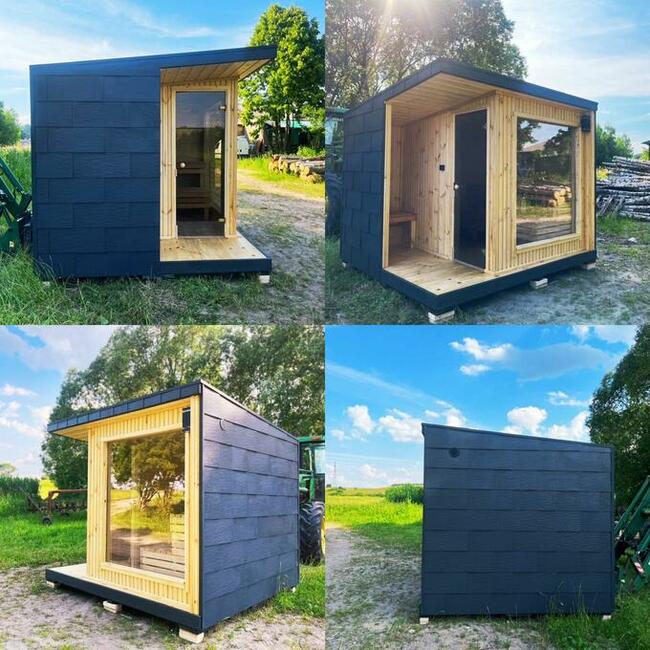 Sauna ogrodowa Fińska (Cube) z piecem Harvia