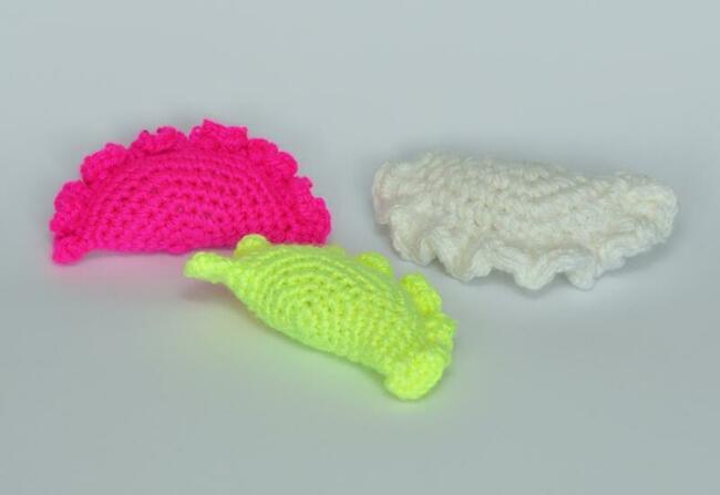 Pierogi szydełkowe - polskie rękodzieło, igielnik, ozdoba...