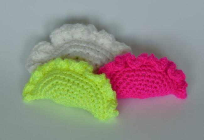 Pierogi szydełkowe - polskie rękodzieło, igielnik, ozdoba...