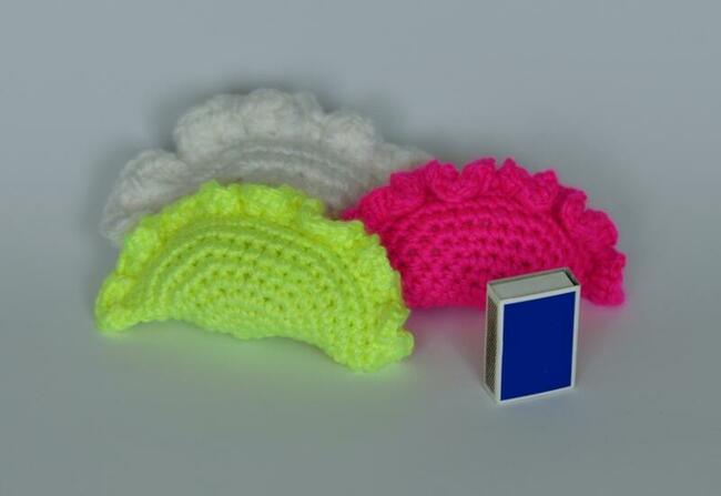 Pierogi szydełkowe - polskie rękodzieło, igielnik, ozdoba...