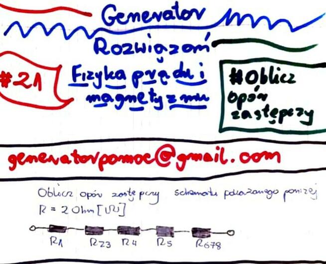 Obwód SEM, zwoje, przewodniki - Zestaw 8 rozwiązań. Studia