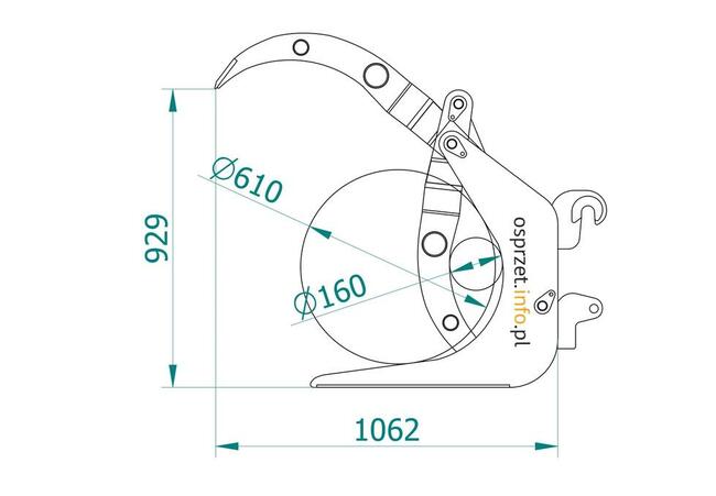 MINI Chwytak do drewna, bali, chrustu do miniładowarki