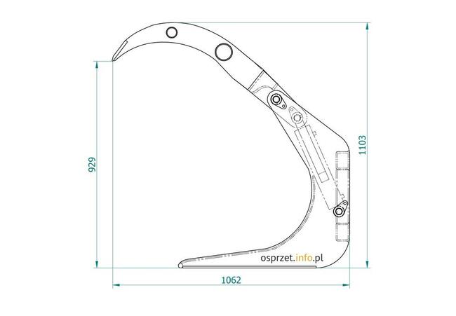 MINI Chwytak do drewna, bali, chrustu do miniładowarki