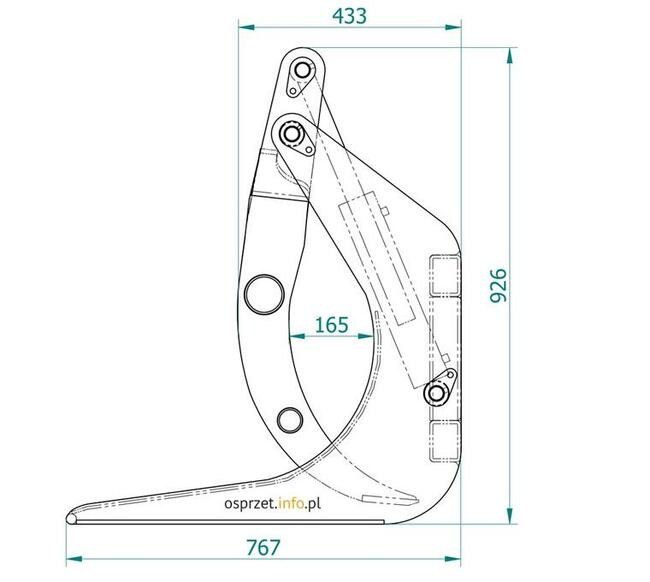 MINI Chwytak do drewna, bali, chrustu do miniładowarki