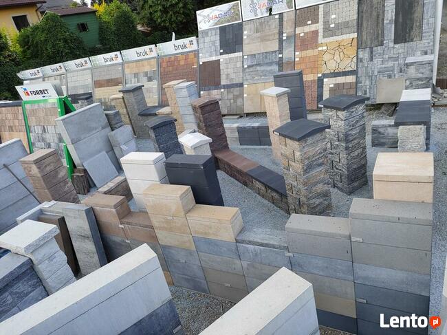 Palisada łupana Piaskowa 34.5*15*6 Kostka brukowa Ogrodzenia