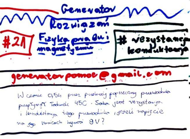 Obwód SEM, zwoje, przewodniki - Zestaw 8 rozwiązań. Studia