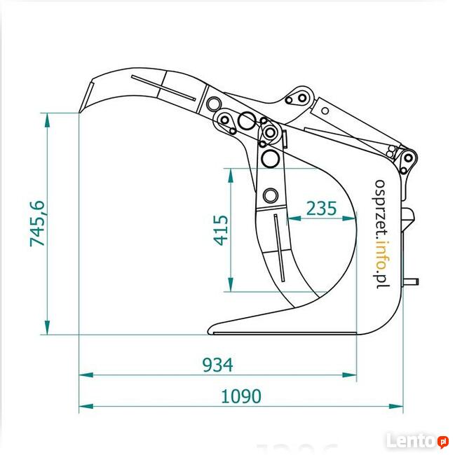 MINI Chwytak do drewna, bali, chrustu do miniładowarki