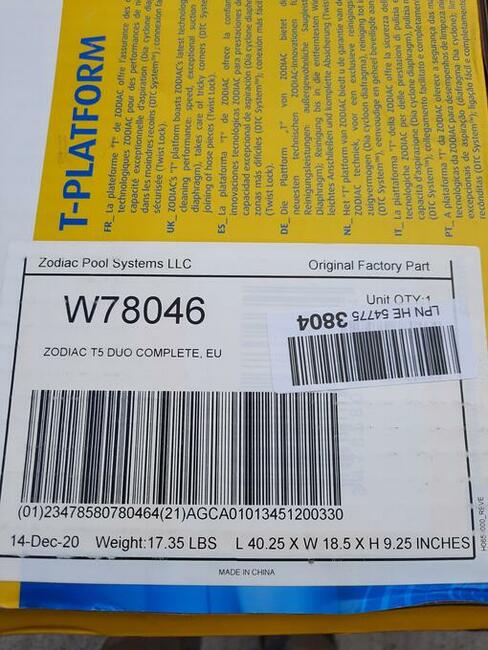 Odkurzacz do czyszczenia basenów Zodiac Duo T5