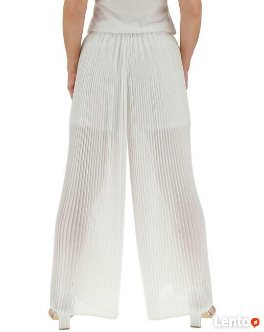 44 Spodnie kuloty ecru plisowane 82-96cm Simply Be