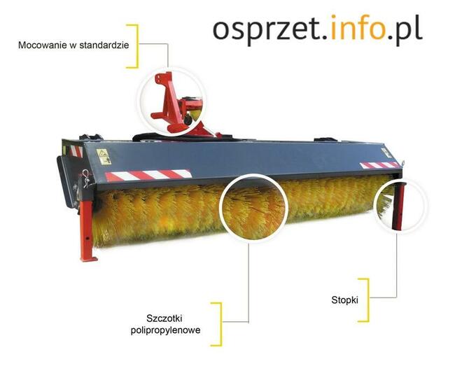 Zamiatarka szczotkowa, odśnieżarka, obmiatarka ZE 120-200 cm