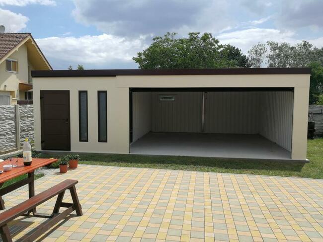 Garaż tynkowany z pomieszczeniem gospodarczym/RATY