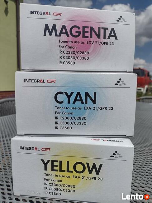 Toner Integral do Canon magenta, cyan