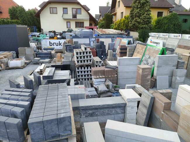 Palisada łupana Piaskowa 34.5*15*6 Kostka brukowa Ogrodzenia