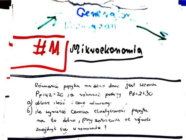 Cenowa elastyczność popytu, maksymalizacja zyskRozwiązania