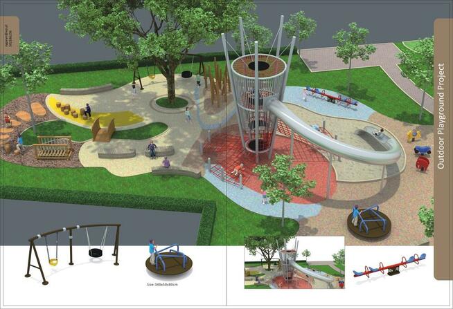 Plac zabaw dla basenu - Childrens playground for the pool.