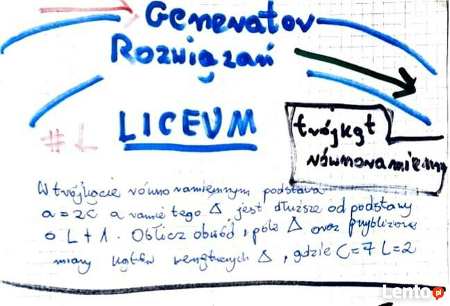 Obwód trójkąta równobocznego, kąty wewnętrzne - Rozwiązan