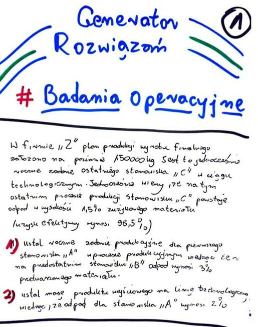 Badania operacyjne, system transportowy - Zestaw rozwiązań