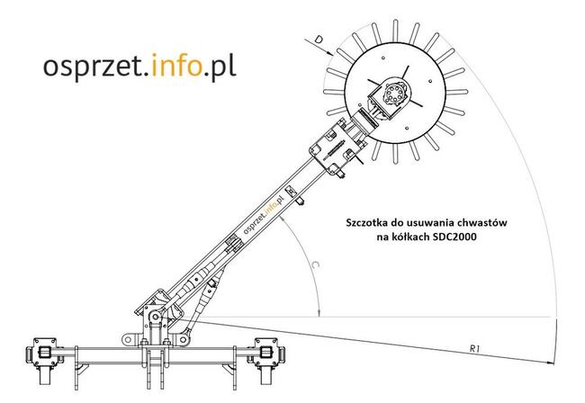 Odchwaszczarka, szczotka do usuwania chwastów - do ciągnika