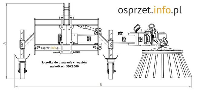 Odchwaszczarka, szczotka do usuwania chwastów - do ciągnika